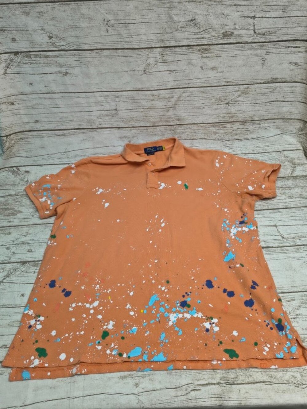 Polo Ralph Lauren Classic Fit Paint Splatter Polo Shirt XXL